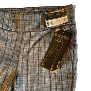 Shosho Women’s Grey Plaid Tummy Control Butt Sculpting Stretchy Leggings